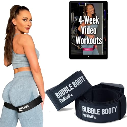 Blood Flow Restriction Bands for Women Glutes with 4-Week Booty Bands Exercise Guide, Bfr Booty Occlusion Bands for Women, Booty Bands Legs and Butt, Blood Restriction Workout Bands for Squats - style: Black