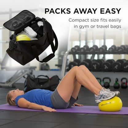 THERABAND Mini Ball, 9-Inch Pilates & Yoga Exercise Ball, Small Inflatable Core Ball for Stability, Balance, Rehab, Physical Therapy & At-Home Workouts, Soft Non-Slip Surface, New Version