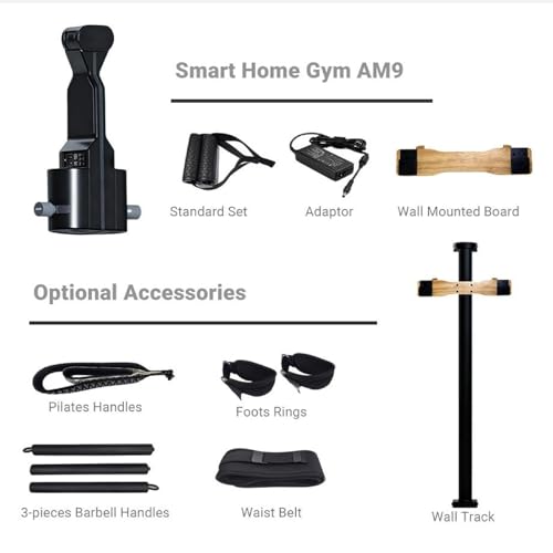 Portable All-in-One Home Gym Strength Training Equipment - Resistance Bands with Bar & Handles, Compact Base for Travel, Home & On-The-Go Workouts