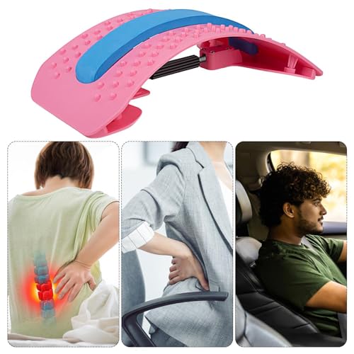 Back Arch Stretcher,Waist Cracking Device | Adjustable Lumbar Support Board for Calf Neck Hip Back Spine Relief Pilates Yoga Exercise Home Travel