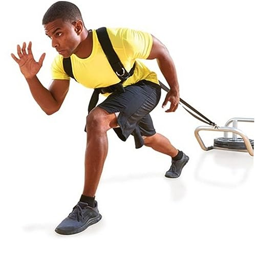 HANABASS Adjustable Sled Harness with Heavy Duty Hooks Resistance Band Tool for Speed and Endurance Training Durable Fitness Equipment for Core Strength Posterior Chain Development