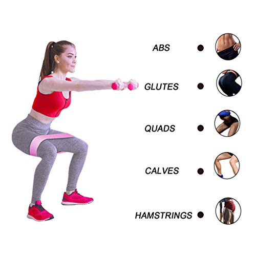 Resistance Bands for Legs and Butt - Fabric Exercise Set, Thick Wide Stretch Fitness, Non-Slip Workout Loop, Booty Hip Bands for Women at Home or Gym- 3Pack