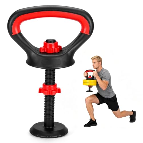 YARNOW Adjustable Kettlebell Handle with Stable Base, Kettle Bell Grip for Dumbbells, Converter for Strength Training Home Gym Weights Set, Ergonomic Gear