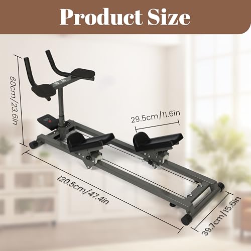 Exercise Crawler Machine, Spine Twist and Stretch Trainer, Full Body Cardio Machine, Builds Core Strength, Home Gym Equipment with Adjustable Hand Grips & Knee Support
