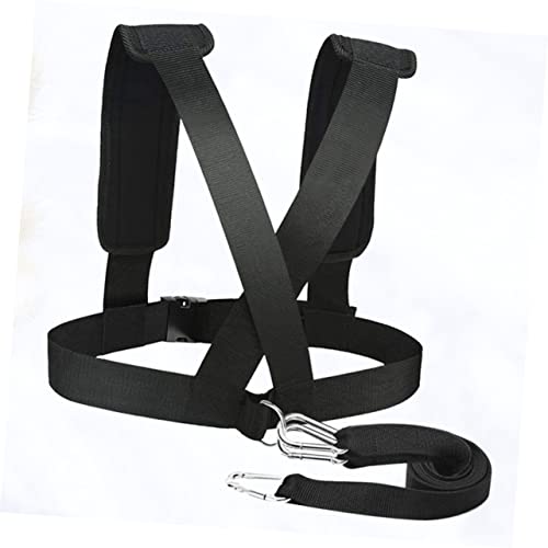 SUPVOX Weight Bearing Supporter Belt with Adjustable Buckle and D-Ring Hooks for Running Training and Strength Workout Heavy Duty Resistance Training Equipment Vest Strap for Gym
