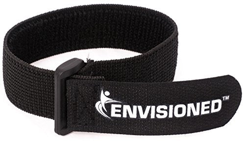 Elastic Reusable Cinch Straps 1.5" x 12" - 6 Pack Multipurpose Quality Hook and Loop Securing Straps