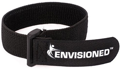 Elastic Reusable Cinch Straps 1.5" x 12" - 6 Pack Multipurpose Quality Hook and Loop Securing Straps