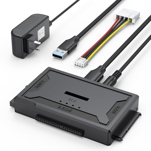 Hard Drive Reader 4-in-1, M.2 SATA IDE to USB Dock Ultra Data Retrieval Kit
