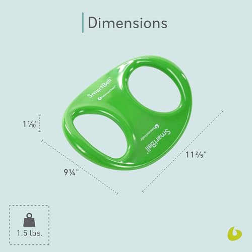 Balanced Body SmartBell Ergonomic Two-Handed Pilates Exercise Weight, Pilates Dumbbell, Exercise Equipment for Home Gym or Pilates Studio Use - color: Green