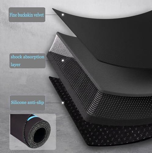 Non-Slip Workout Mat for Ab Roller Wheel, Exercise Mat with Storage Bag, 7mm Extra Thick Exercise Equipment Yoga Floor Mats Home & Gym Sound Insulation Protection Pads