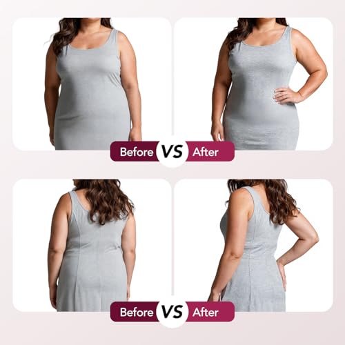 0.5mm Ultra Thin Back Brace for Women Men, Seamless Yoga Fabric for All Day Comfort, Wear under Clothes, Enhanced Lumbar Pad for Lower Back Pain Relief, Sciatica, Posture, Lifting, Rose, Size L