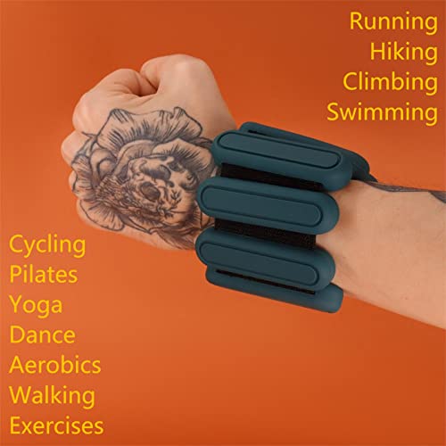 STONESAM Wrist & Ankle Weight for Women-Set of 2 (1lb) - color: Blackish green