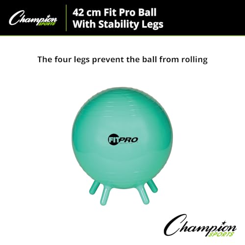 Champion Sports FitPro & Maxafe® Sitsolution Stability Balls – Balance, Core, & Strength Exercise Ball for Home, Gym, or Office Workouts – Durable, Burst-Resistant Fitness Ball