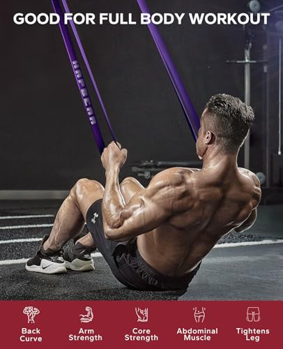 HAPBEAR Pull Up Assistance Bands - Pull Up Bands - Resistance Bands - Exercise Bands Resistance Bands Set - Workout Bands for Working Out, Stretching, Muscle Training