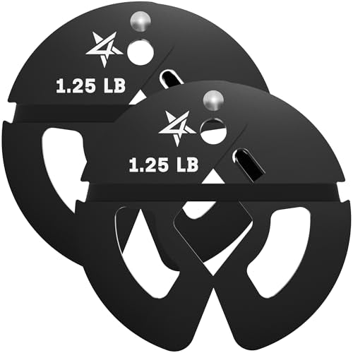 Yes4All Fractional Weight Plates Set, Available In Steel And Rubber, Set of 2/4/6 Plates in 1.25LB, 2.5LB, or 5LB Sizes, Micro Change Plates for Dumbbell and Olympic Barbell Weightlifting - color: A. 1.25LB x 2pcs (Steel), style: A. Steel