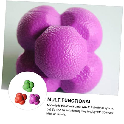 POPETPOP 3Pcs Hexagonal Reaction Ball Agile Training Ball for Fitness and Sports Reflexes Hand Eye Coordination Fun for All Ages Training Drills