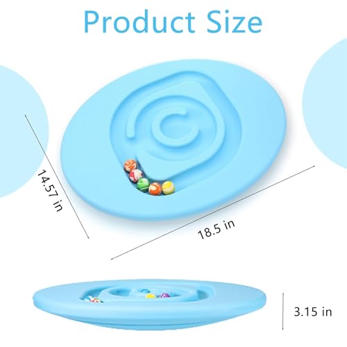 Kids Balance Board Wobble Rocker Balance Board with Mini Balls Load 170lb for Balancing Exercise Equipment Game 18.5 x 14.57 Inch