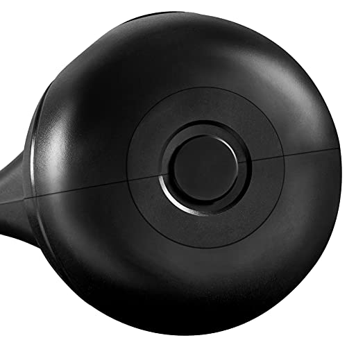Yaheetech 25lbs Kettlebell Weight w/HDPE Coated & Wide Flat Base, Kettle Bell Weights w/Ergonomic Handle for Home Gym Fitness Workout Bodybuilding Weight Lifting, Black