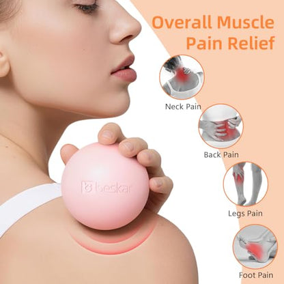 Massage Lacrosse Balls for Myofascial Release, Trigger Point Therapy - color: Pink