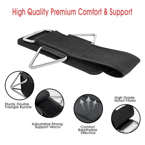 Adjustable Wrist Ankle Cuffs for Cable Machine, Neoprene Padded Straps, 4 Pack Comfortable Wrist Ankle Strap, Fitness Strength Training Equipment Workouts for Men Women, Black