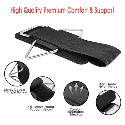 Adjustable Wrist Ankle Cuffs for Cable Machine, Neoprene Padded Straps, 4 Pack Comfortable Wrist Ankle Strap, Fitness Strength Training Equipment Workouts for Men Women, Black