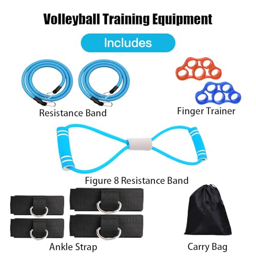 Davllin Volleyball Training Equipment,Volleyball Pass Aid Resistance Band,Elastic Rope Exercise Resistance Bands,Resistance Belt Set for Agility, Serving, Arm Swing Passing Training