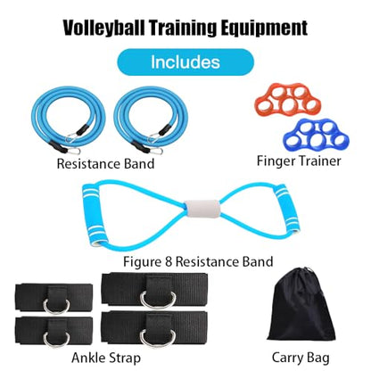 Davllin Volleyball Training Equipment,Volleyball Pass Aid Resistance Band,Elastic Rope Exercise Resistance Bands,Resistance Belt Set for Agility, Serving, Arm Swing Passing Training