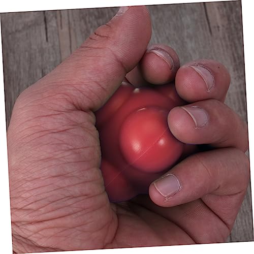Mikikit Red Reaction Ball for Baseball Training Medium Difficulty Hexagonal Silicone Agility Ball for Hand Eye Coordination Reflex Speed and Multi Sport Skill Development