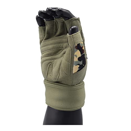 MRX Weightlifting Gloves for Men Workout Gloves Mens Wrist Support Lifting Gloves Male Gym Gloves | Workout Gym Accessories for Men Weight Lifting Fingerless Gym Exercise for Powerlifting