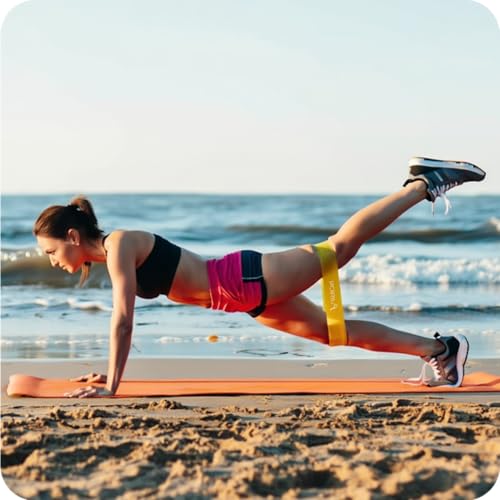 Fabric Hip Resistance Bands Set (5 Levels: X-Light to X-Heavy) – Non-Slip Glute & Lower-Body Training Bands with Carry Bag