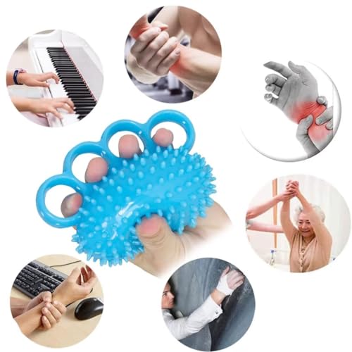 Hand Exerciser Ball, Hand Grip Strength Trainer Finger Extension Exerciser Massager Squeeze Balls for Therapy Arthritis and Carpal Tunnel, Stress Relief, Set of 2