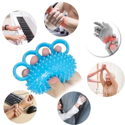 Hand Exerciser Ball, Hand Grip Strength Trainer Finger Extension Exerciser Massager Squeeze Balls for Therapy Arthritis and Carpal Tunnel, Stress Relief, Set of 2