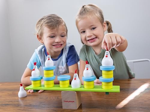 Blue Orange Games Chickyboom Award Winning Wooden Skill Building Balancing Game for Kids (350)