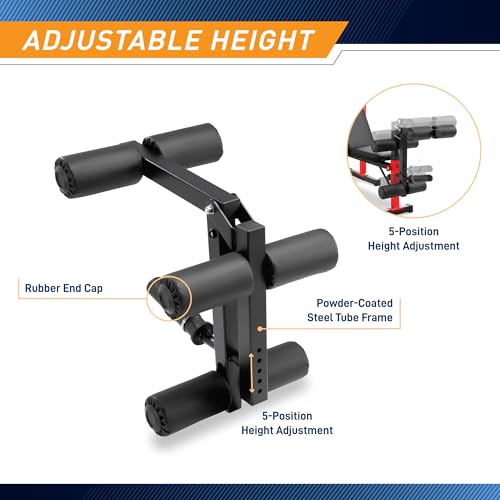 Marcy Deluxe Olympic Weight Bench with Adjustable Back & Bar Catch & Optional Arm Curl, Leg Developer, Lat Tower Attachments (Sold Separately), Personal Home Gym for Strength Training, Weightlifting - color: Leg Developer Only ACC-8116LD