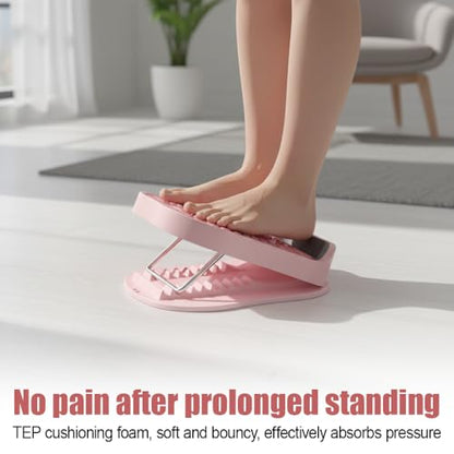 Calf Stretcher, 15-Position Adjustable Incline Wedge Stretcher, Physical Exercise Slant Board for Calf, Achilles, Ankle, Squats. - color: Pink