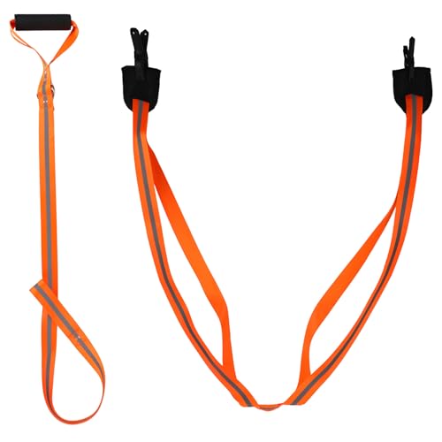 Deer Drag Harness, Deer Drag Rope with Reflective Strip Heavy Duty Hunting Sled Essentials Gear Accessories Double Shoulder Harness for Men Hunting ﻿