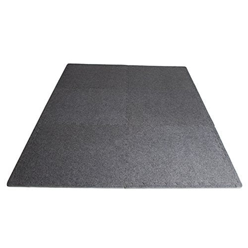 Cap Barbell 24 Square' (6 Tiles) 24" x 24" Interlocking Carpet-Top Puzzle Mat - color: Grey