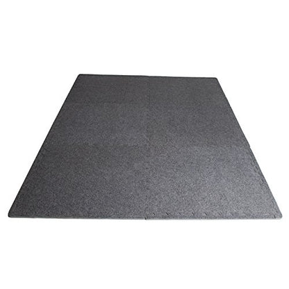 Cap Barbell 24 Square' (6 Tiles) 24" x 24" Interlocking Carpet-Top Puzzle Mat - color: Grey
