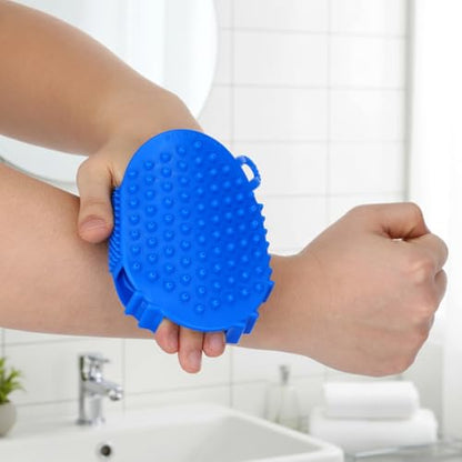 2Pcs Palm Shaped Massage Gloves with 7 Roller Balls Handheld Body Massager for Muscle Pain Relief Cellulite Massage and Drainage PVC Body Brush for Back Neck Shoulder Leg
