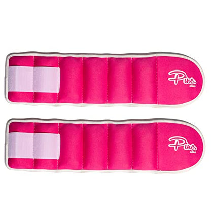 Ankle Weights Set - 0.5lb, 1lb, 2lbs, 3lbs, 4lbs, 5lbs, 8lbs and Adjustable Sets - for Women, Men and Kids - color: Pink, style: 0.5lb each (1lb pair)