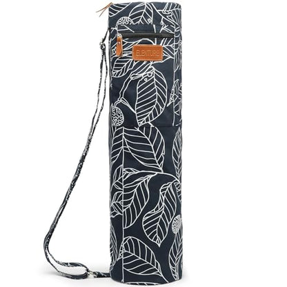 Canvas Yoga Mat Bag with Adjustable Strap & Pockets, Full-Zip Travel Gym Tote for Women & Men, Fits 1/4" & 1/3" Thick Mats, Lightweight Carrier for Yoga, Studio, Workout, Outdoor Use