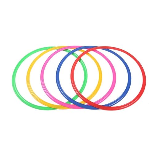 10 Pieces Speed Agility Rings Set Circle Jumping Hoops Exercise Rings with Buckles Made of Material Suitable for Sports Play