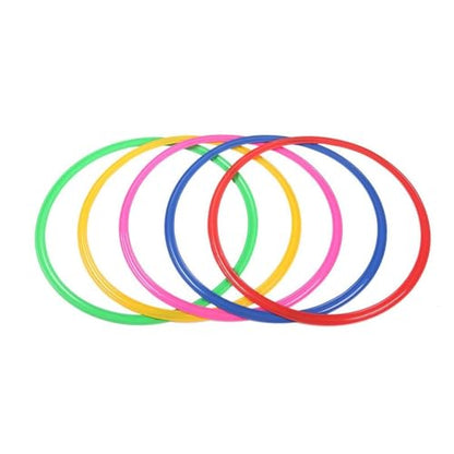10 Pieces Speed Agility Rings Set Exercise Circle Jumping Hoops with Buckles Construction Suitable for Soccer Practice Kids