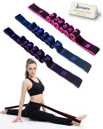 Fitness Resistance Bands with Handles, Adjustable Fashion Puller Exercise, Numbered Resistance Band for Stretching and Yoga, Multifunction Elastic Home Gym for Glutes