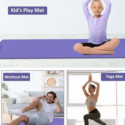 Premium Non-Slip Yoga Mat–Non-Slip,Durable,with Free Carry Strap for On-the-Go Practice!