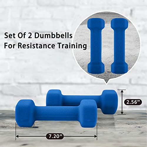 Saorzon Dumbbells Set of 2 Exercise Fitness Dumbbell for Home Gym Free Weights Hand Hex Dumb Bells