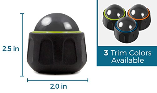 TEETER Massage Roller Ball for Gentle Massage, Deep Tissue Relief, Myofascial Release, Trigger Point Therapy (Charcoal/Orange)
