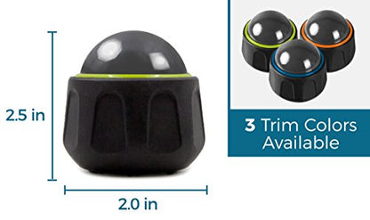TEETER Massage Roller Ball for Gentle Massage, Deep Tissue Relief, Myofascial Release, Trigger Point Therapy (Charcoal/Orange)