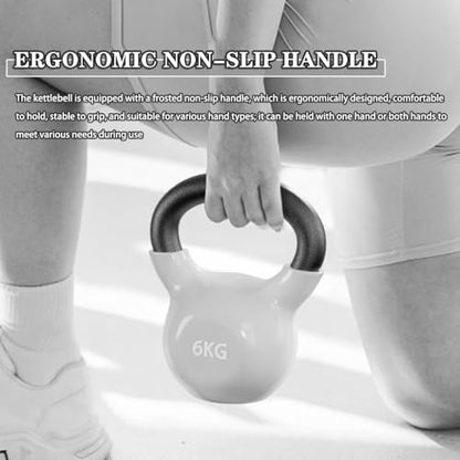 Kettlebell Weights Home Women Fitness Kettle Bells, Gym Solid Cast Iron Dumbbell, Strength Training Equipment, Weight Loss/Muscle Gain(Dark purple-14kg)