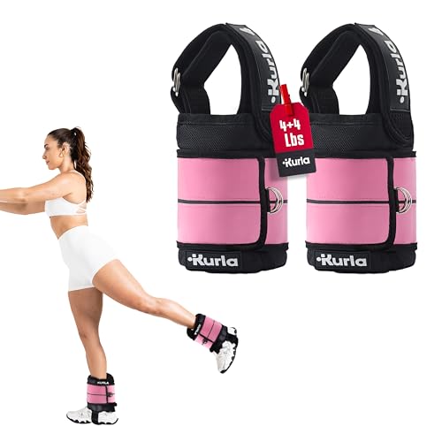 Ankle & Wrist Weights – 8/16/20/30 lbs Pair (4–15lbs - Each) | Dual Adjustable Secure Strap System | Patented Design | Ideal for Home Workouts, Pilates, Yoga, Glute Training